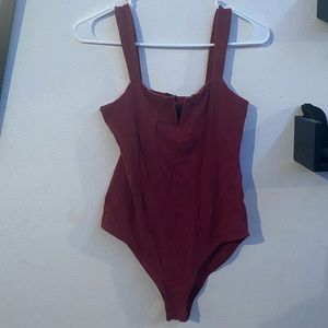 V- cut front body suit